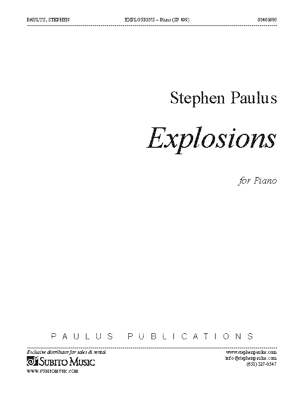 Explosions for Piano